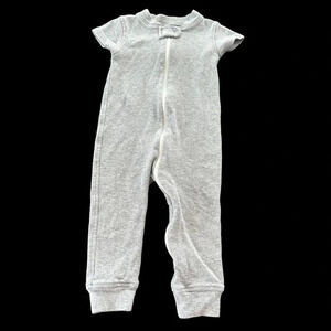 Owlivia Baby Size 12-18 months Gray Organic Cotton Zip Up One Piece Sleeper Grey